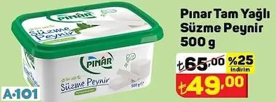 PINAR TAM YAĞLI SÜZME PEYNİR PINAR TAM YAĞLI SÜZME PEYNİR